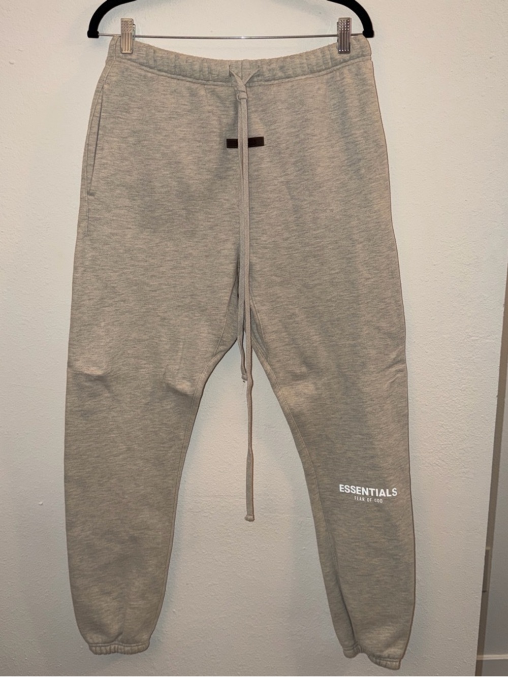 ESSENTIALS Men’s Taupe Joggers - Logo Sweatpants